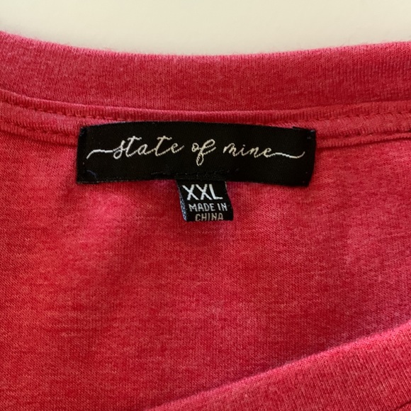 State of Mine Holiday Christmas Sweatshirt White & Heather Red Size XXL - Picture 5 of 6